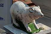 Chiang Mai - The Wat Chedi Luang, the twelve Thai Zodiac signs. 